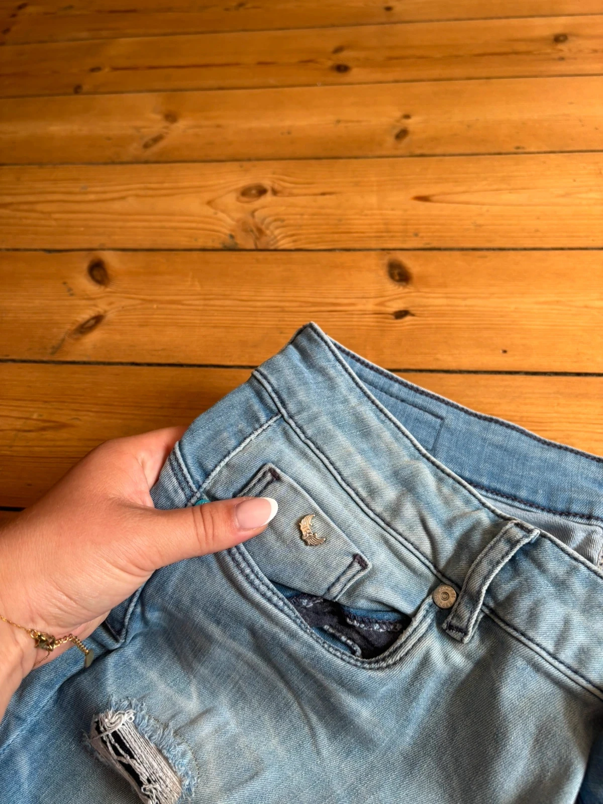 jean com rasgos kaporal tamanho 40 – photo 7